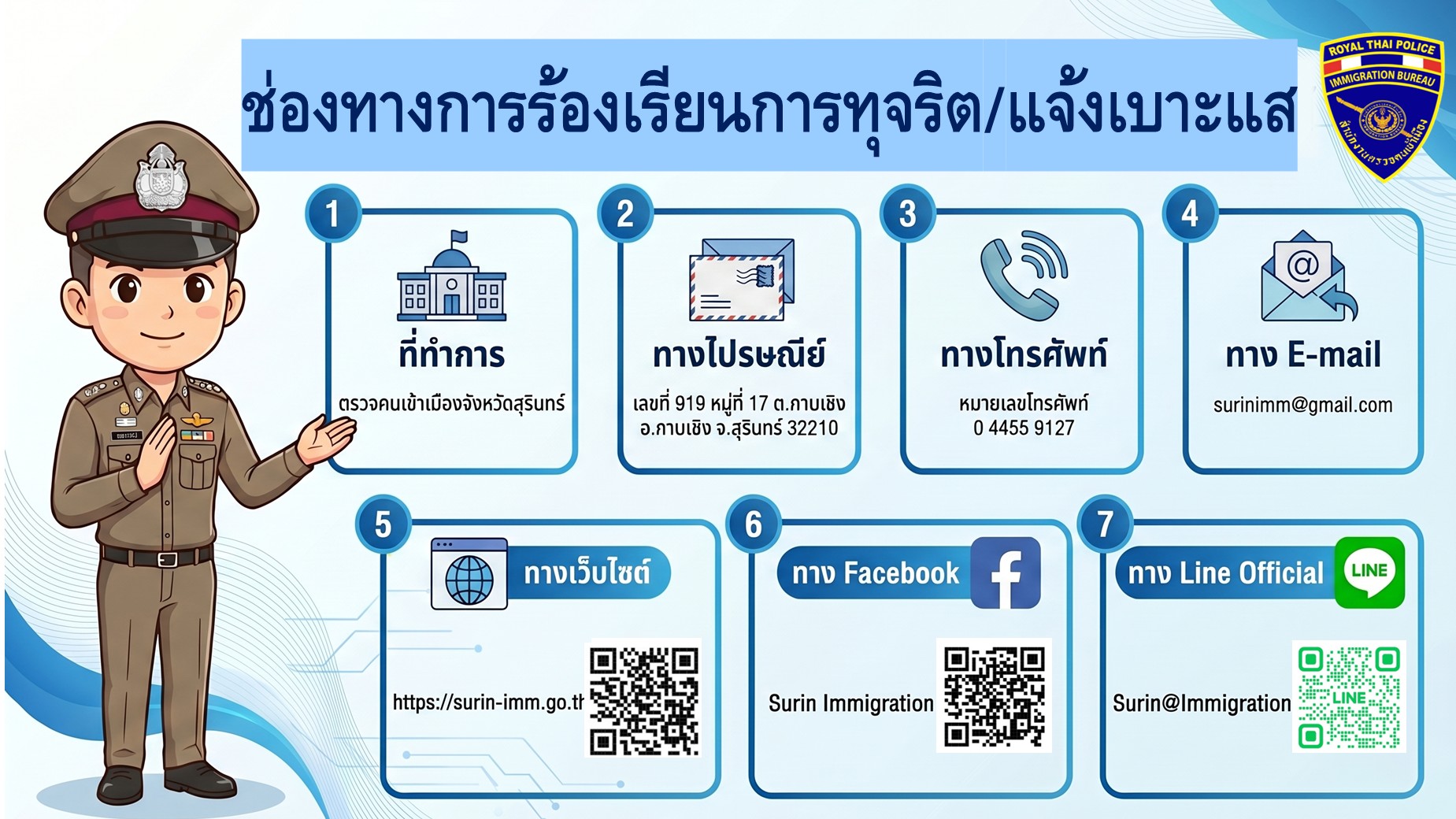 ตรวจคนเข้าเมืองจังหวัดสุรินทร์